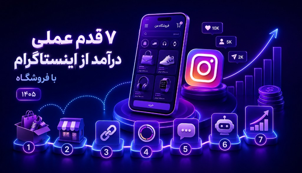 ۷ قدم عملی برای درآمد از اینستاگرام با فروشگاه
