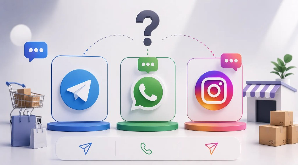 مقایسه بله، تلگرام، واتساپ و دایرکت برای فروشگاه اینستاگرامی