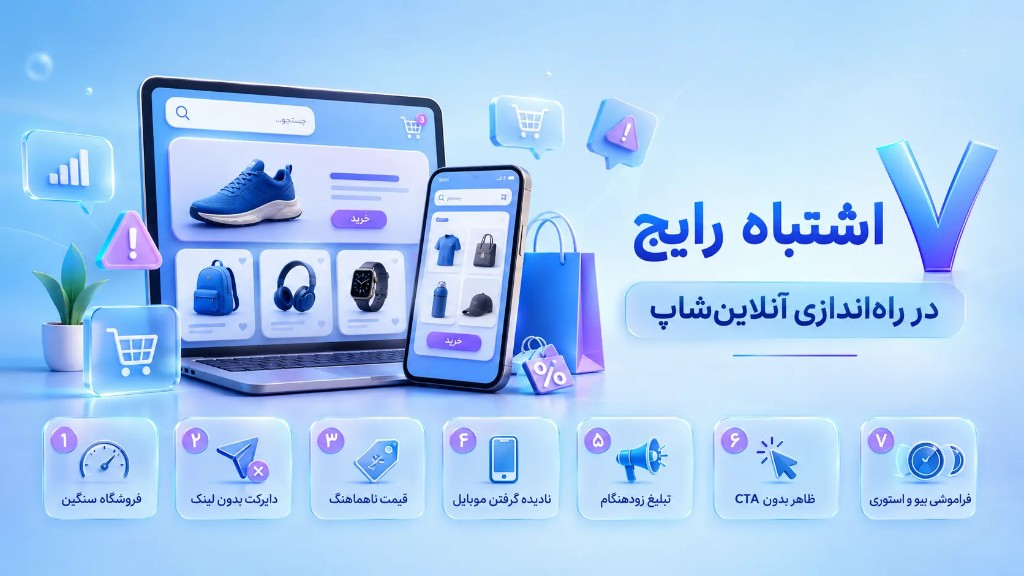 ۷ اشتباه رایج در راه اندازی آنلاین شاپ
