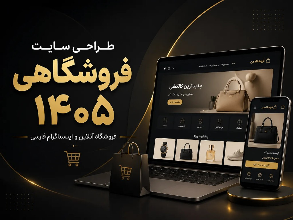 طراحی سایت فروشگاهی ۱۴۰۵ | انواع فروشگاه آنلاین و اینستاگرام فارسی