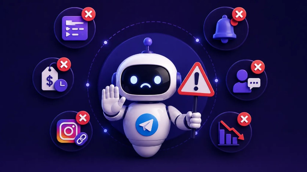 ۶ اشتباه رایج در ربات تلگرام فروشگاهی